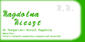 magdolna wieszt business card